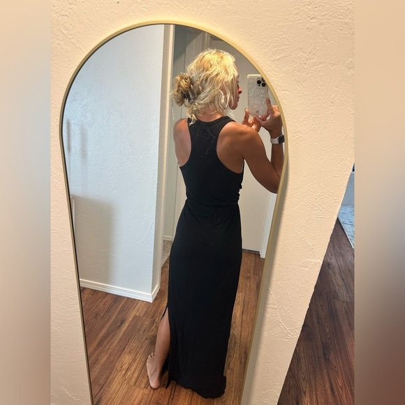 J. Crew black long maxi dress with cinched waist​​ - Picture 2 of 7